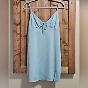 Garage Mint Green Satin Spaghetti  Strap Slip Dress Size Large